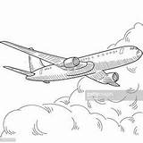 Flugzeug Airplane Malen Zeichnung Elements sketch template