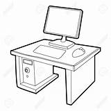 Computer Desktop 3d Drawing Desk Icon Isometric Table Outline Style Vector Getdrawings Paintingvalley sketch template