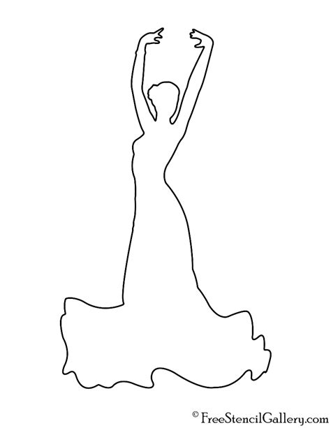 flamenco dancer silhouette stencil  stencil gallery