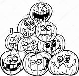 Pumpkins Emotions Citrouille Citrouilles Kolorowanki Dynie Printable Plusieurs Kolorowanka Ilustracja sketch template