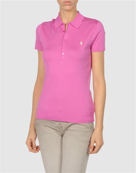 ralph lauren black label polo shirt  pink purple lyst
