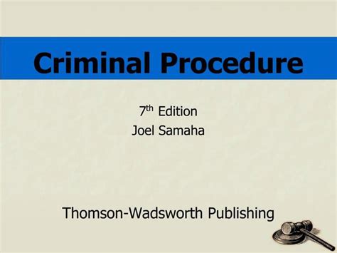 ppt criminal procedure powerpoint presentation free
