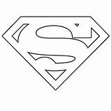 Superman Coloring Pages Logo Template Symbol Printable Kids sketch template