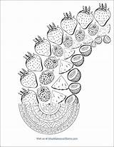 Coloring Smoothie Mandala Cookbook Food Bowl sketch template