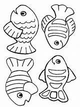 Fish Pages Coloring Easy Cute Color Getdrawings sketch template