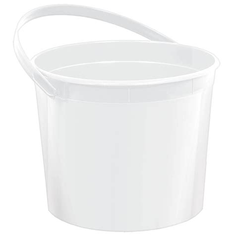 white plastic bucket  partybellcom