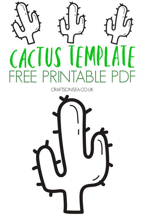 cactus template  printable  crafts  sea