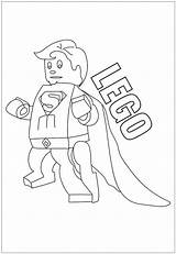 Superman Lego Pages Coloring Color sketch template