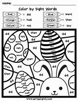 Sight Printable Word Pages Coloring Words Easter Template sketch template