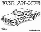 Coloring Pages Car Cars Hot Rod Muscle Ford Old Lowrider Print Truck Galaxie School Printable Sheets Kids Drawing Adult Vintage sketch template