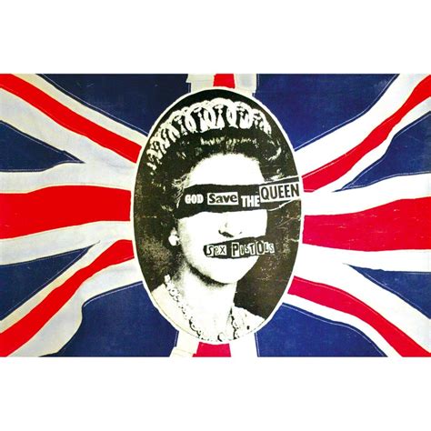 sex pistols god save the queen deluxe textile poster flag etsy uk