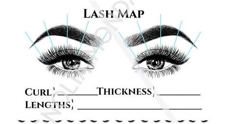 lash extensions client record consultation card printable  trong