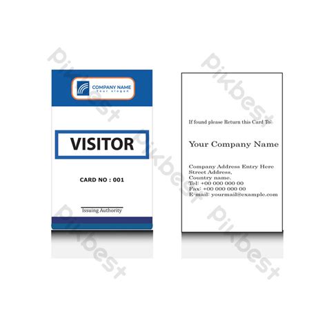 visitor id card design temp eps   pikbest