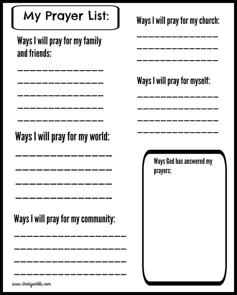 printable prayer journal printable  templates