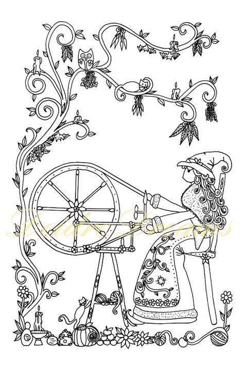 spinning wheel coloring page coloring pages