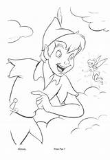 Coloring Peter Pan Pages Disney Color Tinkerbell Fairy Printable sketch template