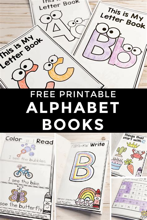 printable alphabet books  preschoolers