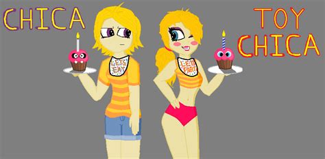 Fnaf Human Chica And Toy Chica By Pingu978 On Deviantart