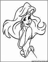 Ariel Disneyprincess Colorare Uteer sketch template