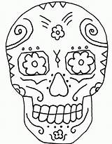 Coloring Muertos Dia Pages Los Skulls Skull El Popular sketch template