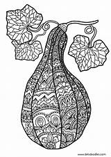 Gourd Colouring Coloring Drawing Welshpixie Bitter Mandala Deviantart Pages Melon Template Choose Board Adult sketch template