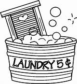 Laundry Coloring Pages Clothing Printable Getcolorings Color sketch template