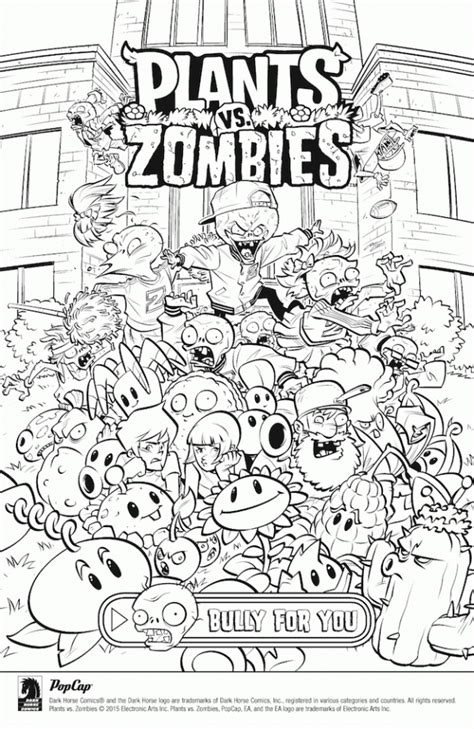 plants  zombies coloring pages  print