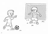 Colorare Calcio Disegno Rigore Keeper Voetbal Calciatori Futebol Messi Malvorlage Fussball Meninos Handebol sketch template