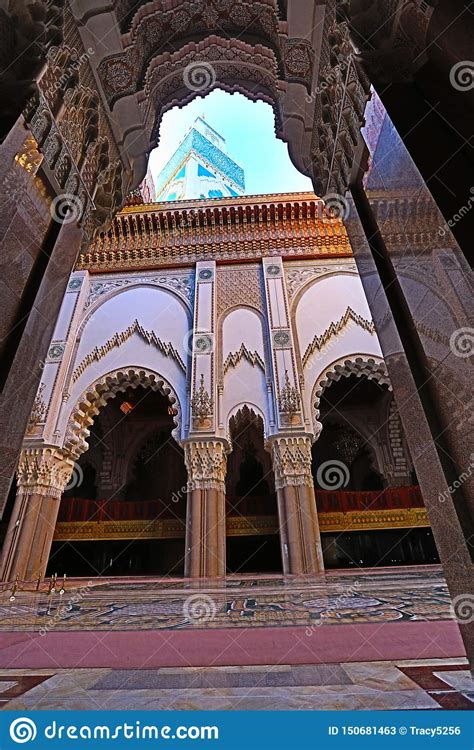 Interior View Of The Hassan Ii Mosque Casablanca