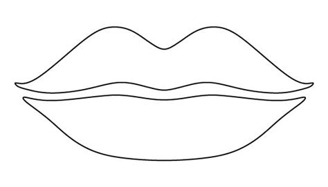 lips pattern   printable outline  crafts creating stencils