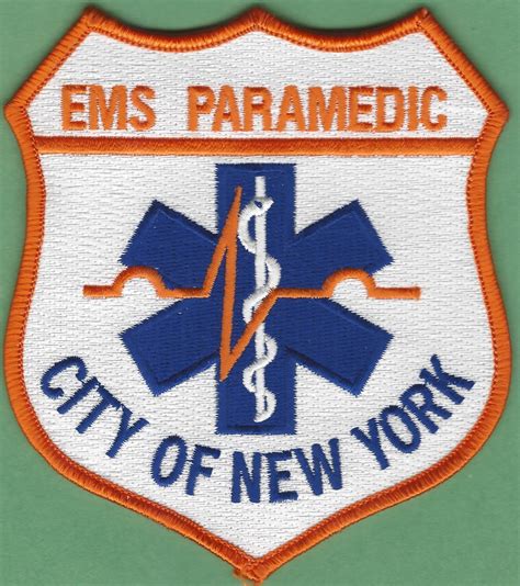New York City Ems Emergency Medical Service Paramedic Patch
