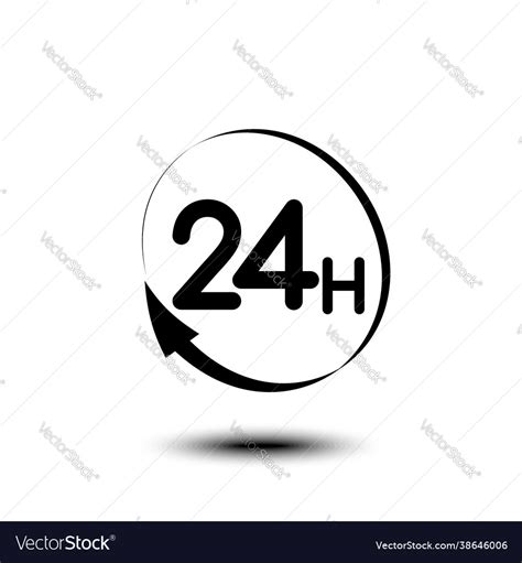 hours logo icon  signboard   business vector image