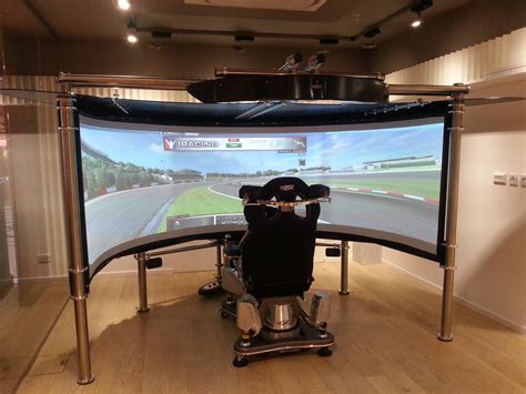 large curved projection screen  flight simulator system