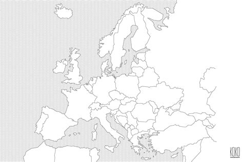 mapa europy koko cardboards