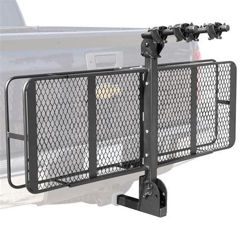 apex steel basket cargo carrier hitch bike rack  lb capacity discount ramps