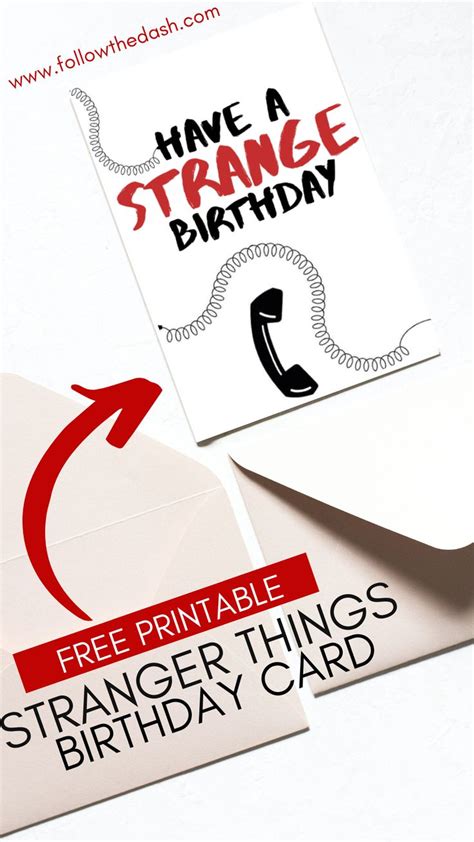 stranger  inspired  birthday card printables  birthday