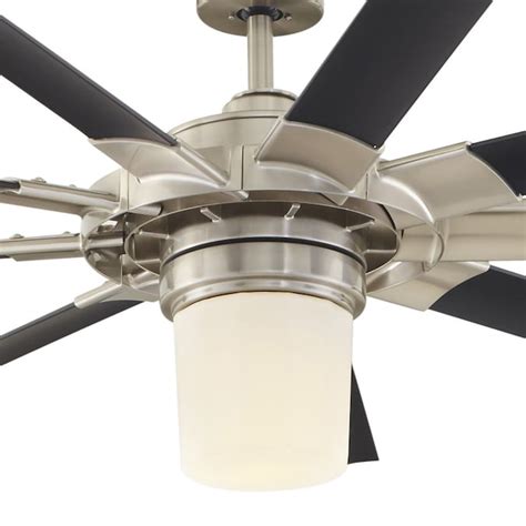 harbor breeze slinger   brushed nickel downrod mount indoor ceiling fan  light kit