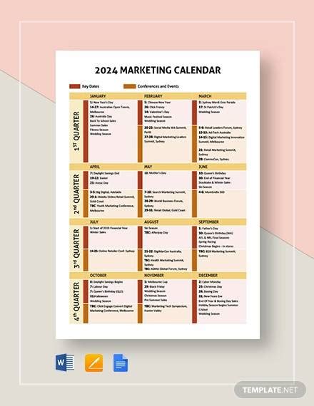 sample marketing calendar template classles democracy