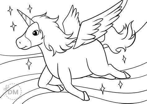 alicorn coloring page unicorn sheet  kids  enjoy diy magazinecom