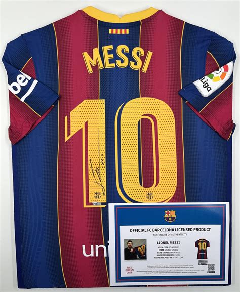 pre order lionel messi signed  personally dedicated fc barcelona