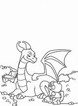 Fun Kids Dragon Knight Coloring Draak sketch template