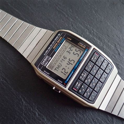 casio dbx   vintage  lcd data bank world time chrono calculator  casio