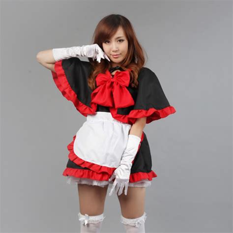 High Quality Little Red Riding Hood Maid Costume Plus Size Anime