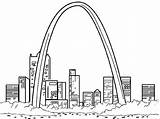 Arch Coloring St Louis Drawing Gateway Designlooter Clipart Missouri Pages Paintingvalley 65kb 450px sketch template