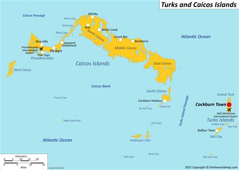 turks  caicos map united kingdom detailed maps  turks  caicos islands