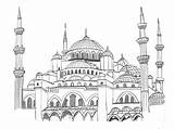 Mosque Mosk Faisal Moschee Zeichnen Masjid Frieda sketch template