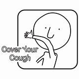 Cough Cover Coughing Clipart Clip Pages Cliparts Coloring Mouth When Colouring Library Elbow Coronavirus Resources Information Way Germs Attribution Forget sketch template