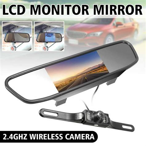 car rear view backup camera wireless car tft lcd monitor mirror  ir night vision rear view