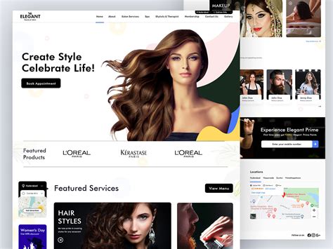 salon spa home page  behance
