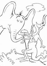 Horton Coloring Pages Seuss Dr Hears Who Book Cartoons Printable Kleurplaten Color Para Colouring Colorear Info Birthday Petes Moana Dragon sketch template